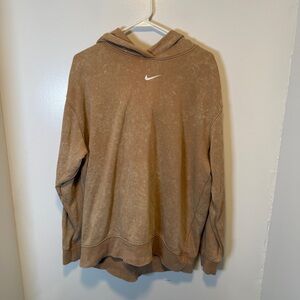 Nike acid wash orange tan sweatshirt hoodie women's size medium‎